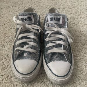 Silver sparkle sparkle Converse ALL STAR W 9
